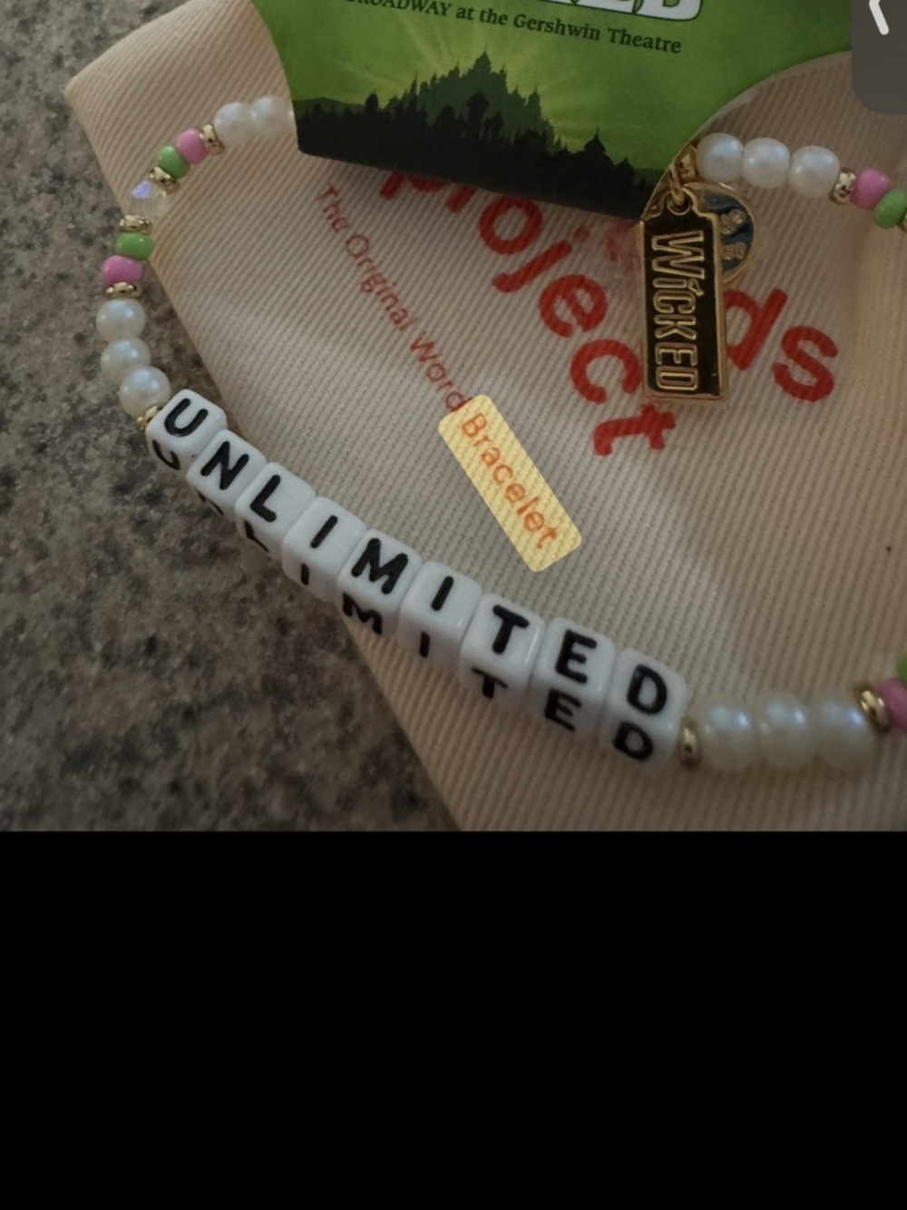 Little Words Project x Wicked Pearl Beaded 'UNLIMITED' Bracelet -Size M/L